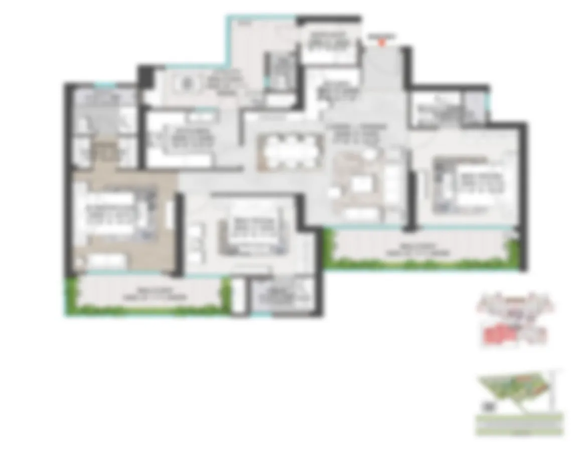 Sobha Crescent 3BHK Floor Plan